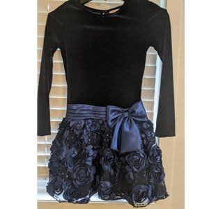 Beautiful Navy Girls Dress Size 10